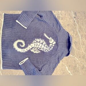 Anthropologie cardigan with seahorse.